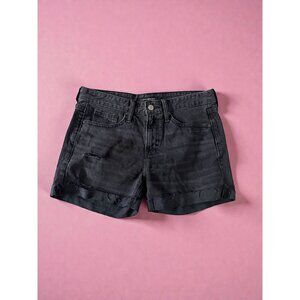 LUCKY BRAND Black Denim Midrise Boy Shorts Size 0 / 25